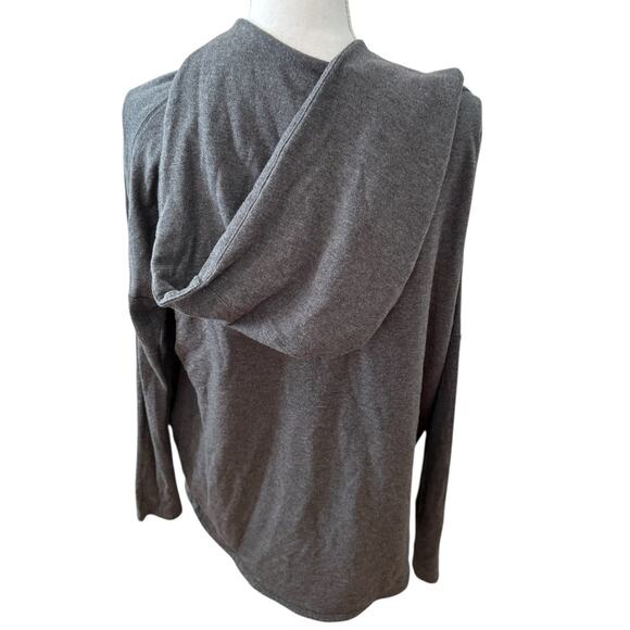 Athleta Purana Yoga Wrap Sweatshirt Charcoal Gray M - Picture 4 of 6
